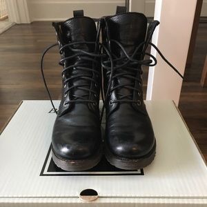Frye Veronica Combat Boot in Black